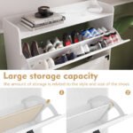 Entryway Freestanding Shoe Cabinet with 2 Flip Drawers - Image 8