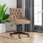 Medieval retro style sheepskin patterned office chair with lifting and rotating functions