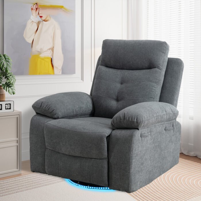 270 degree rotating electric recliner with speaker, LED light and USB+C charging port - Image 23