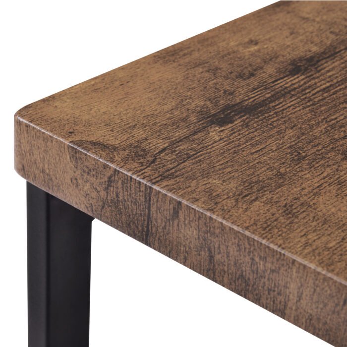 TOPMAX Counter Height Extra Long Dining Table Set with 3 Stools, Brown - Image 18