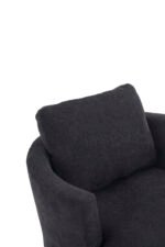 Rotating bucket comfortable circular sofa chair 360 degree, black - Image 14