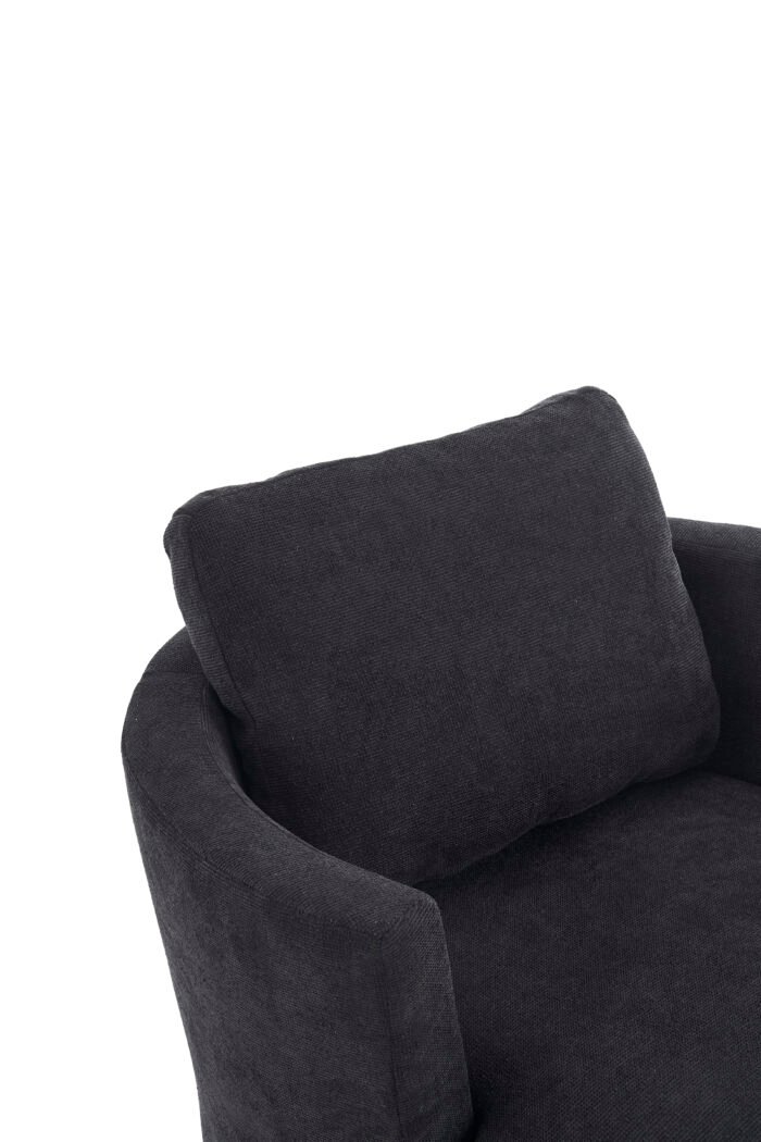 Rotating bucket comfortable circular sofa chair 360 degree, black - Image 14