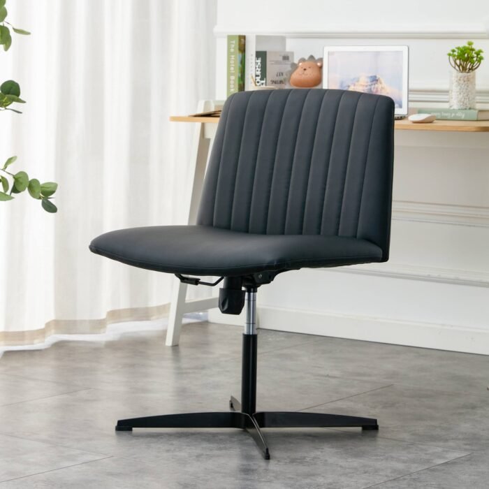 Black High Grade Pu Material Adjustable Office Chair with Swivel Cushion - Image 7