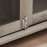 Dog Cage Crate Furniture with Sliding Barn Door Kennel with Flip-top Plate - Image 16