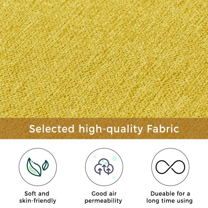 65" Mid-Century Modern Upholstered Fabric Corner Lounge Chair - Image 8