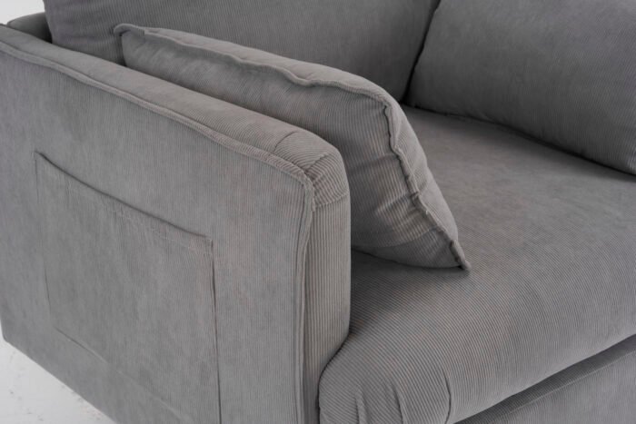 Modern Fabric Upholstered Decorative Single Sofa Armchair - Image 16