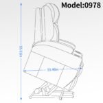 Up to 350lbs Okin Motor Power Lift Recliner Chair for Elderly Brown - Image 17