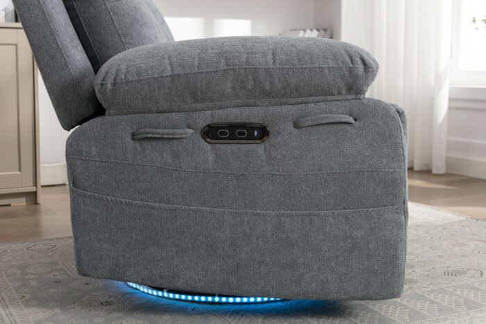 270 degree rotating electric recliner with speaker, LED light and USB+C charging port - Image 25