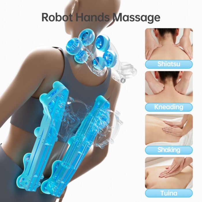 Shiatsu massage chair recliner with LCD touch screen and customizable functions - Image 4