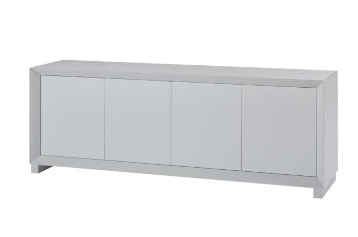 Modern style Side panel storage cabinet and TV stand, white - Image 11