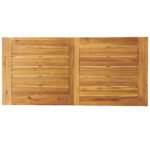 Della Acacia Wood Dining Table, Natural Stained with Rustic Metal, Brown, Grey - Image 10