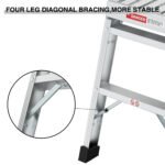 Work Platform Aluminum Portable Bench Folding Ladder ANSI Capacity 225 LBS 40" - Image 13