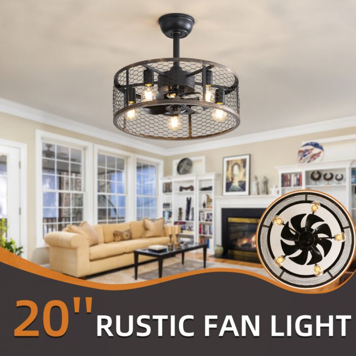 19.7In Classic Ceiling Fan with Light - Image 5