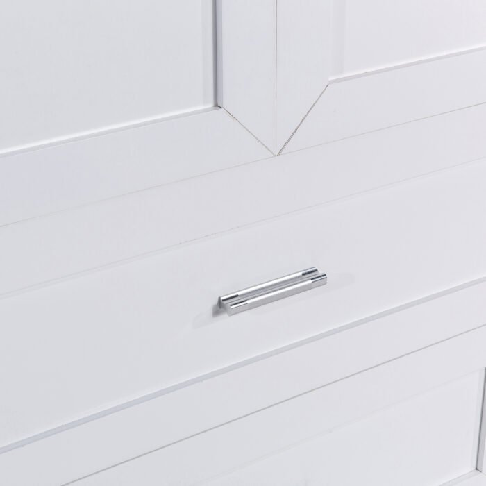 Tall Bathroom Storage Cabinet with Two Doors and Drawers and Adjustable Shelf - Image 21