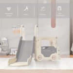 Kids Slide with Bus Play Structure and Basketball Hoop for Toddlers - Image 9