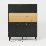 Coffee Bar with storage door and power outlet with wine rack - Image 20