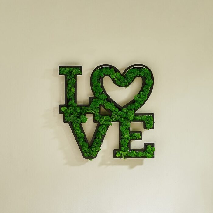LOVE Letter Art Moss Wall Decor - Image 3