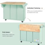 Kitchen trolley with internal storage rack and 3 dining room drawers - Image 8
