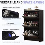 U-Can Shoe Storage Cabinet for Entryway with 3 Flip Drawers - Image 8