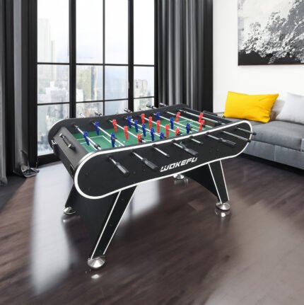 Soccer Table - A match sized soccer table with 2 balls and 2 beverage racks