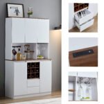 Farmhouse Coffee Bar and Wine Cabinet with Storage - Image 3