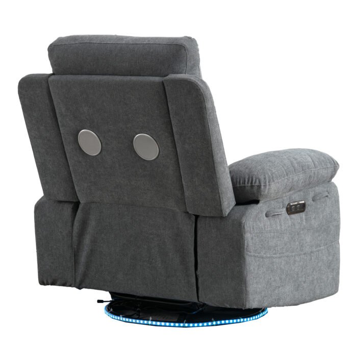 270 degree rotating electric recliner with speaker, LED light and USB+C charging port - Image 26