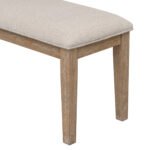 TREXM Classic and Traditional Style 6 Piece Dining Set (Natural Wood Wash） - Image 27