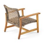 Hampton Wood + Wicker Club Chair (set of 2) - Image 9