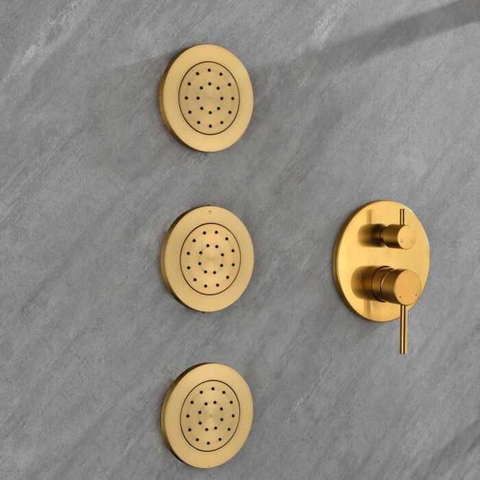 Shower System with Shower Head Bodysprays and ShowerArm Hose Valve - Image 14