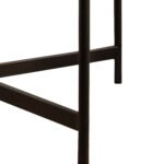 Modern Thread Design Round Coffee Table MDF Table Top with Cross Legs Metal Base - Image 13