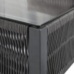 Outdoor Deep Seating Furniture Set with Tempered Glass Table with Thick Cushions, Gray - Image 15