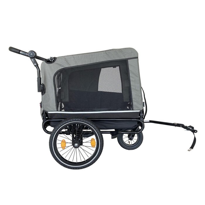Outdoor Heavy Duty Foldable Utility Pet Stroller Dog Carriers Bicycle Trailer - Image 9