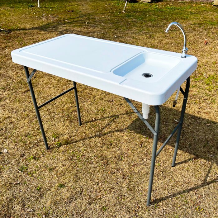 Outdoor Fish and Meat Cutting Cleaning Table with Sink and Faucet - Image 2