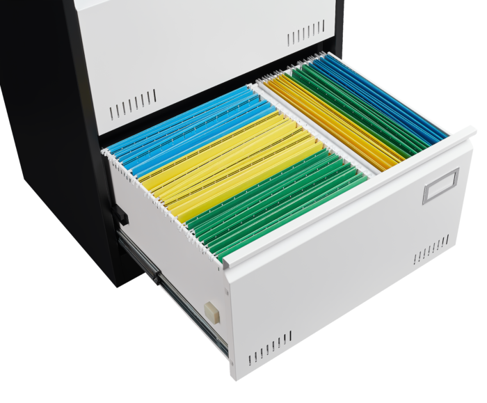 2 Drawer Metal Lateral File Cabinet with Lock Office Vertical Files - Image 11