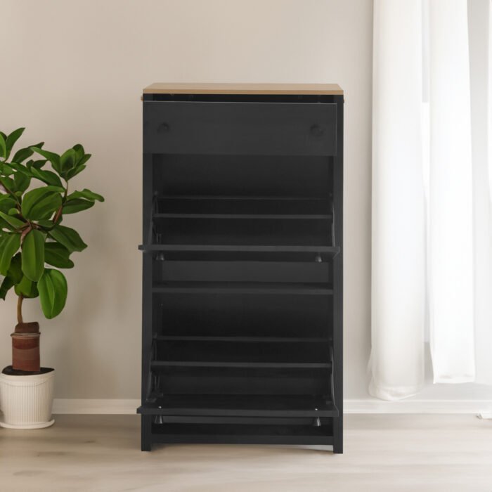 Entryway Organizer with 2 flip drawers and independent shoe rack with adjustable panel - Image 8