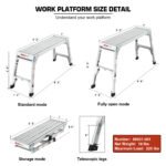Aluminum Telescopic Adjustable Work Platform Large Size Folding Portable Work Bench (40") - Image 5