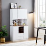 Farmhouse Coffee Bar and Wine Cabinet with Storage - Image 2