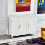 Sideboard Buffet cabinet with 3 doors and removable shelves for living room and dining room