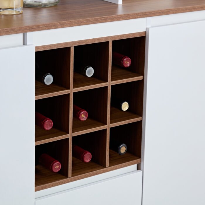 Farmhouse Coffee Bar and Wine Cabinet with Storage - Image 11