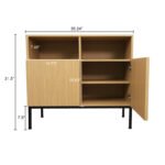 Coffee Bar Cabinet Buffet Sideboard with Doors and Shelves - Image 4