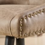 Medieval retro style sheepskin patterned office chair with lifting and rotating functions - Image 11
