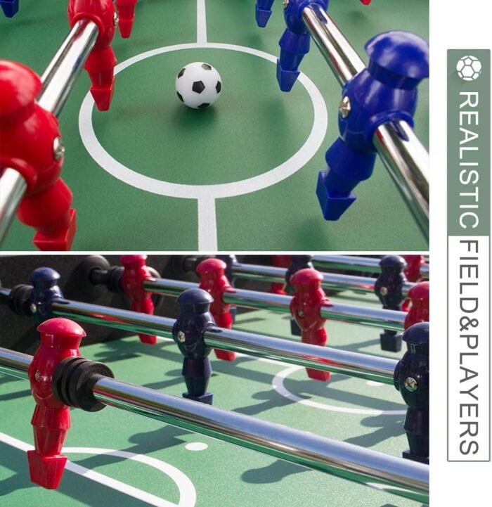 Soccer Table - A match sized soccer table with 2 balls and 2 beverage racks - Image 8