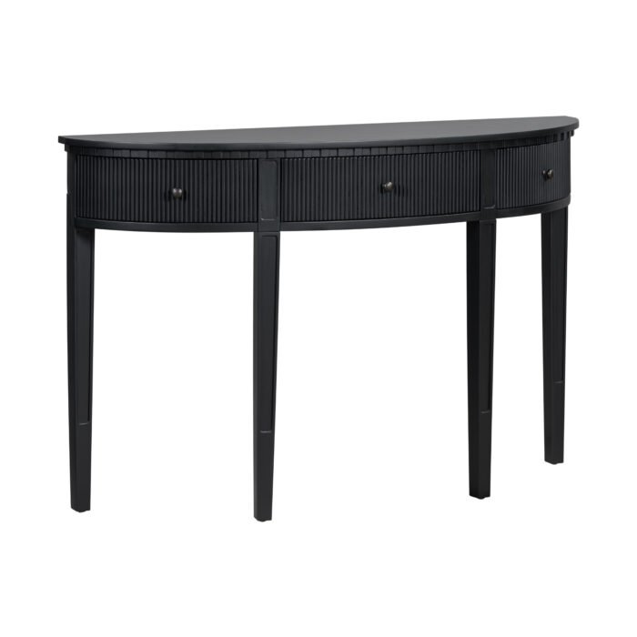 U-Style Distinctive Features of Pine Veneer Console Table with Vertical Stripe Drawer Fronts - Image 10