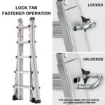 Aluminum Multi-Position Ladder with Wheels, 300 lbs Weight, 22 FT - Image 10