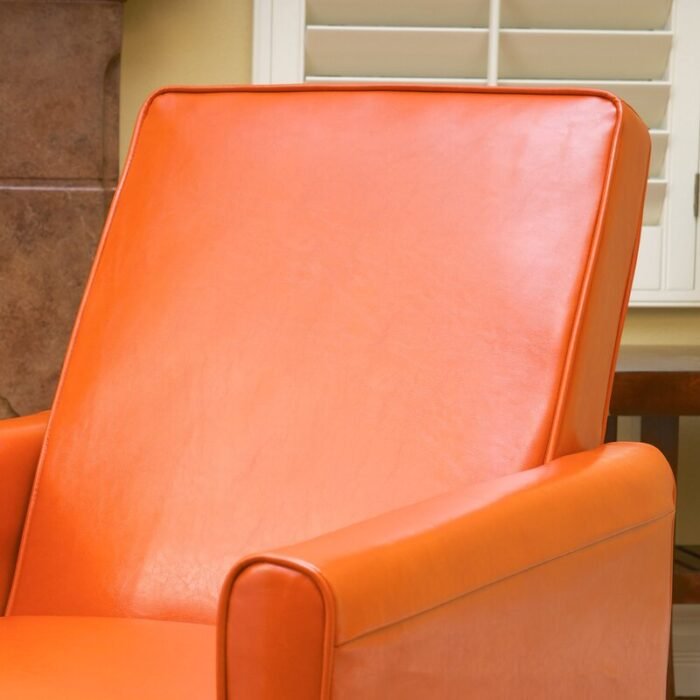 Recliner Push Back Chair for Elegant Home Décor Orange - Image 10
