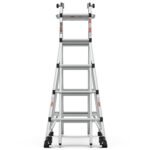 Aluminum Multi-Position Ladder with Wheels, 300 lbs Weight, 22 FT - Image 14