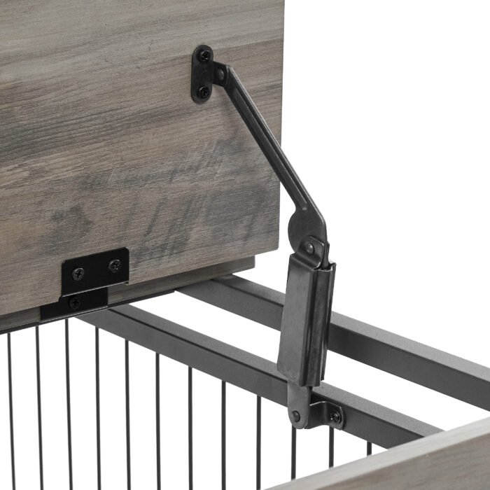 Furniture Dog Cage with Double Doors Grey - Image 16