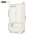70 inch large storage cabinet with 2 drawers and 3 shelves - Image 10