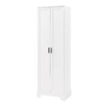 Storage Cabinet with Two Doors and Adjustable Shelf, White - Image 12