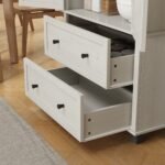 70 inch large storage cabinet with 2 drawers and 3 shelves - Image 9